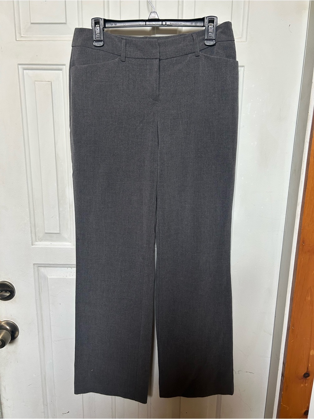 Fashion Bug Charcoal Gray Straight-Leg Dress Trousers